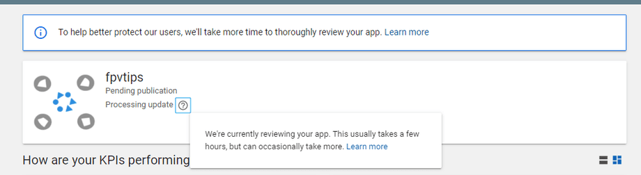 Google Play additional app review pending