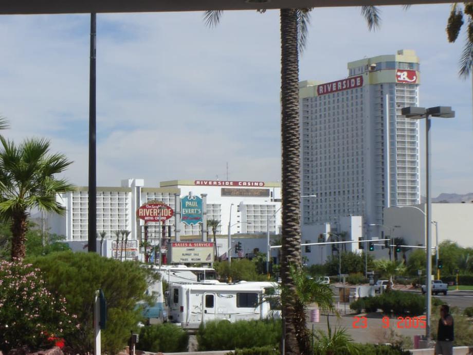Distant shot of Don Laughlin's Riverside Resort, Hotel and Casino