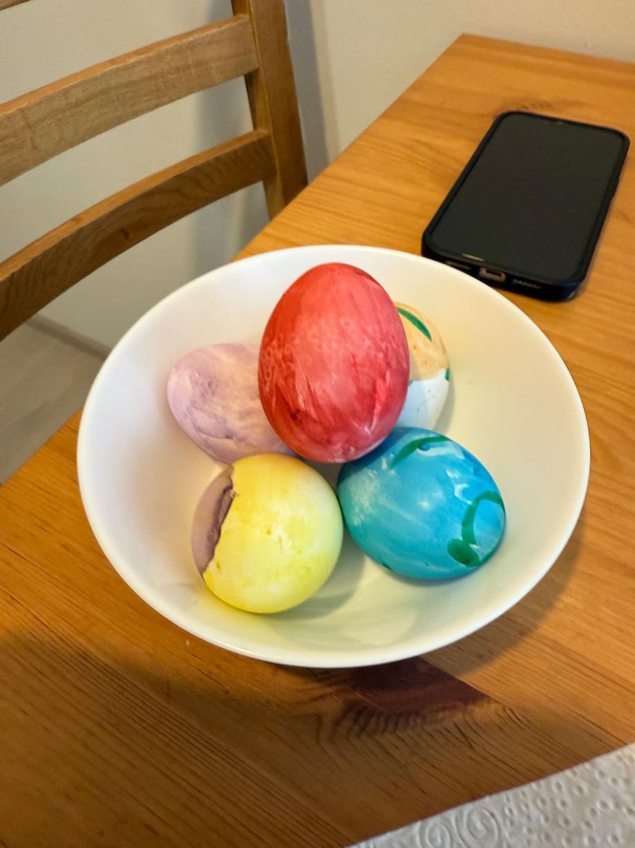 Bulgarian easter eggs colored