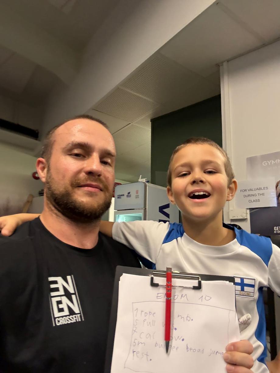 Anton and dad working out part 2