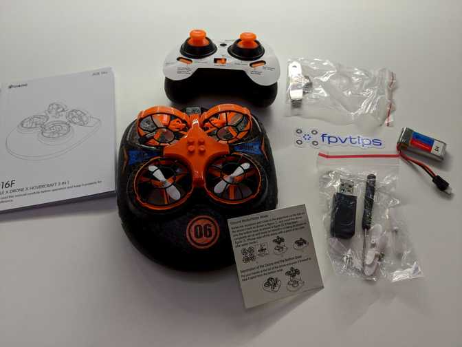 Eachine E016F: Hovercraft and drone
