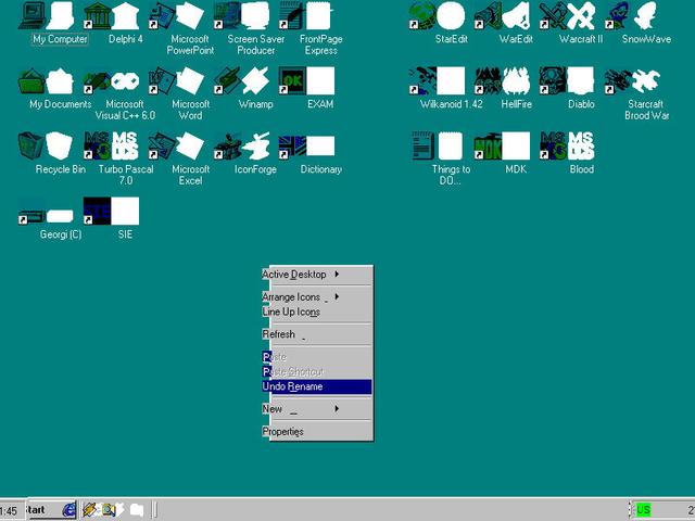 Windows 98 weird bug 1