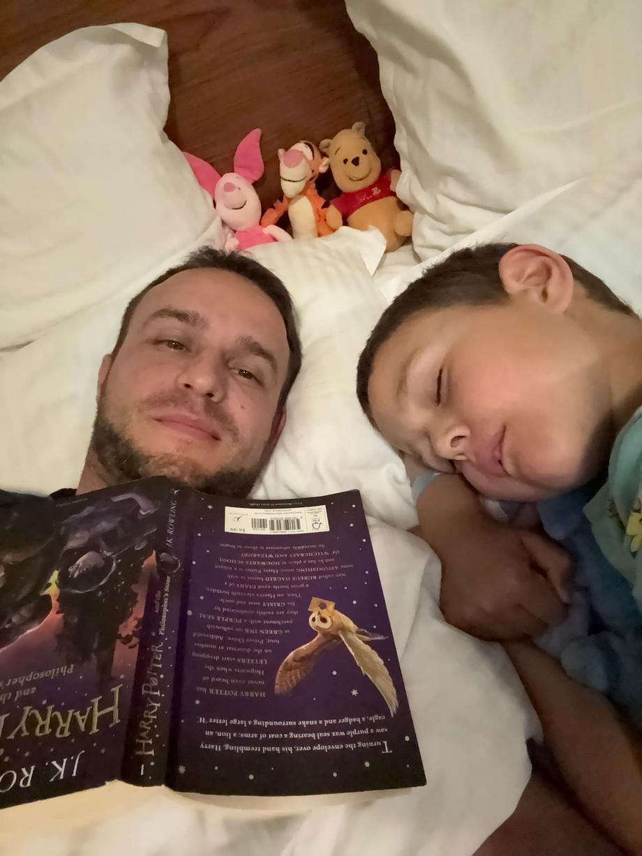 Reading Harry Potter book 1