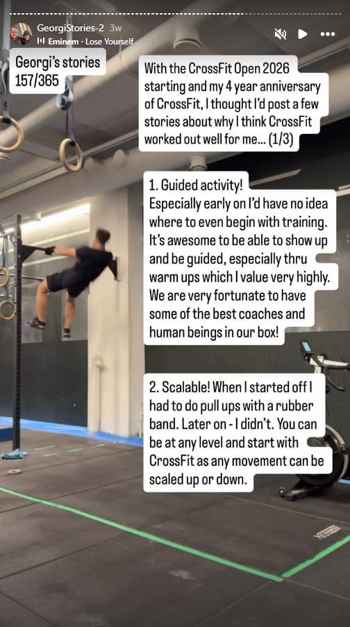 Why CrossFit Worked Out for me story 1