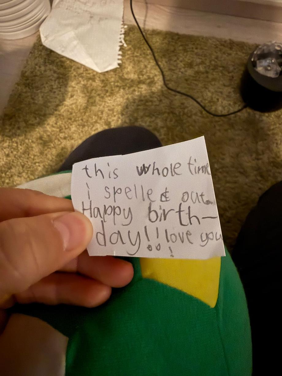 Anton's gift to me for my birthday