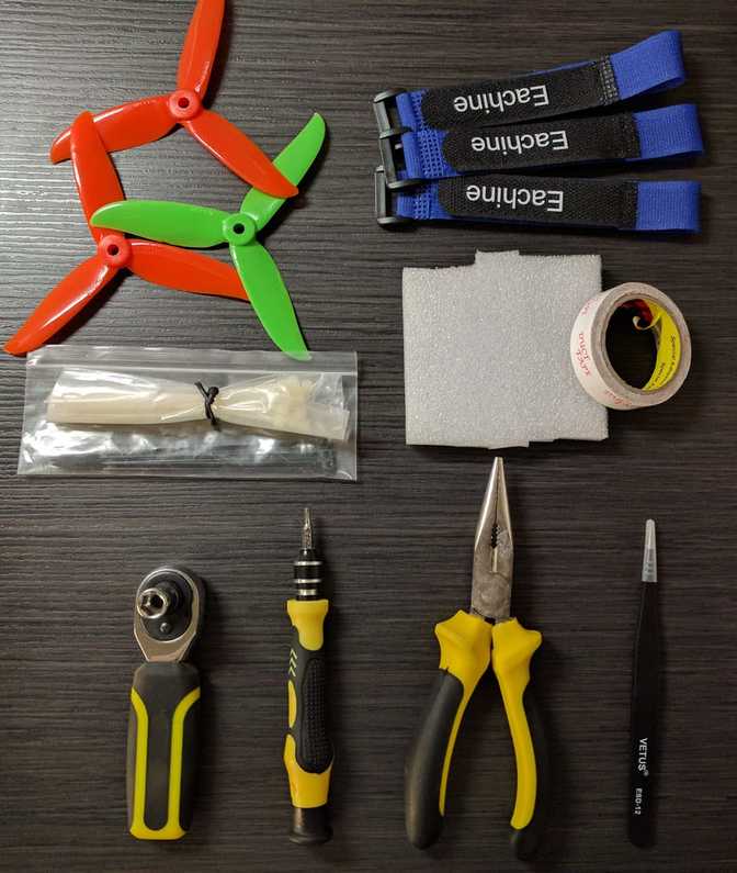 Tools and backpack setup