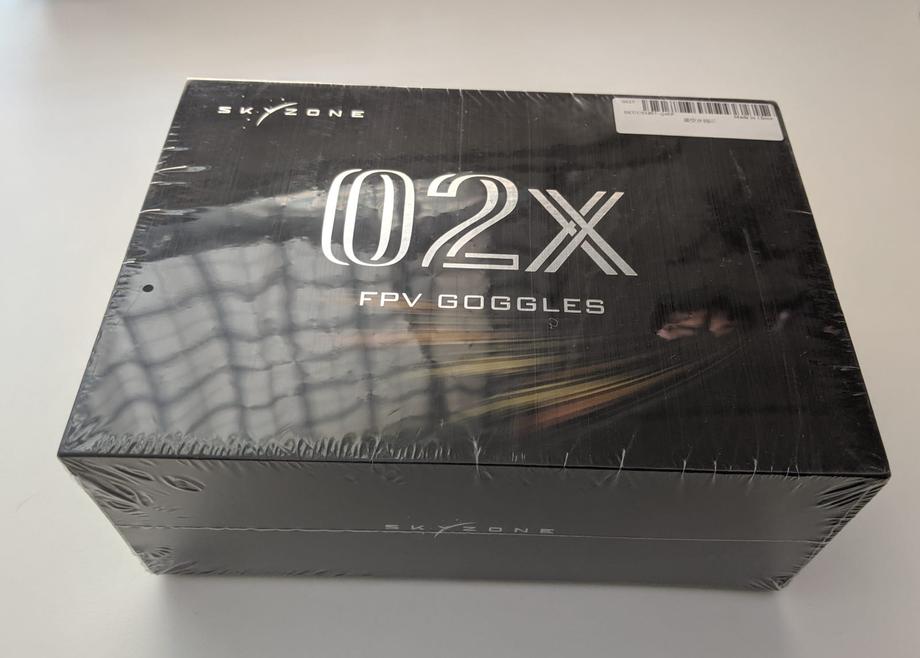 Skyzone 02X box wrapped with plastic