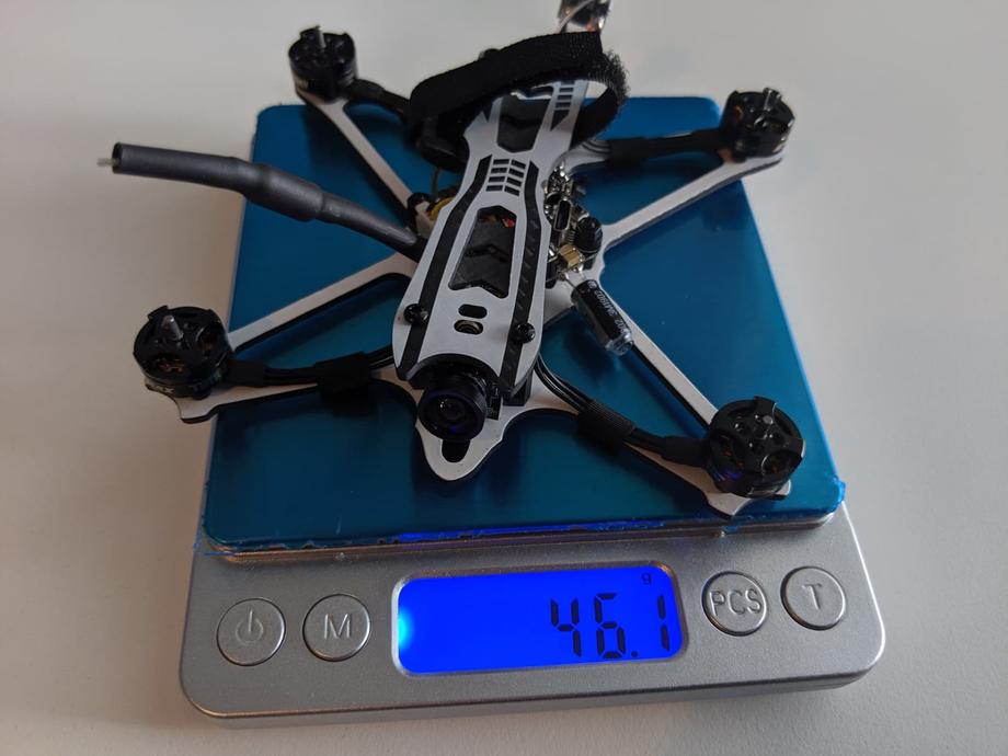 Emax Tinyhawk Freestyle comes in at 46.1 grams on the scale