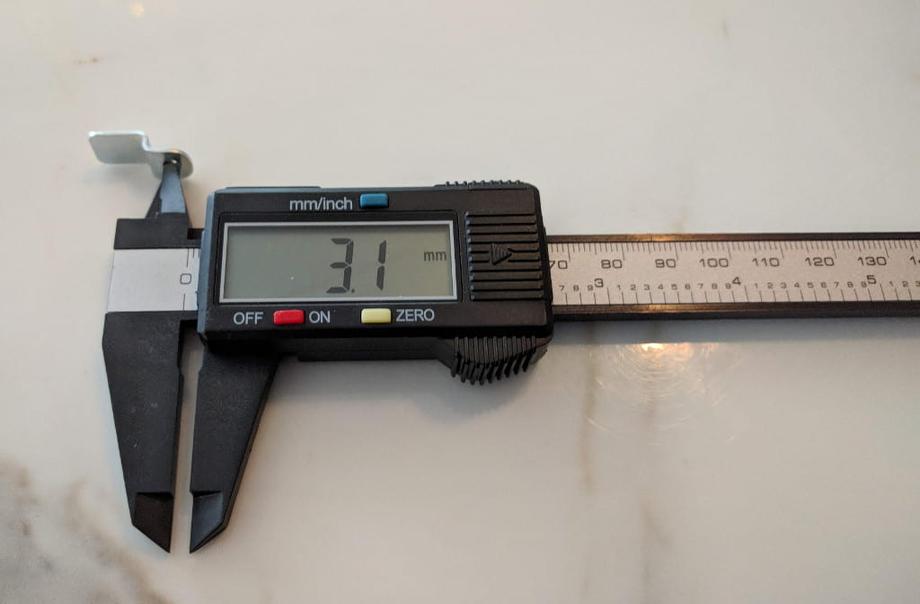 Measuring with a caliper 2