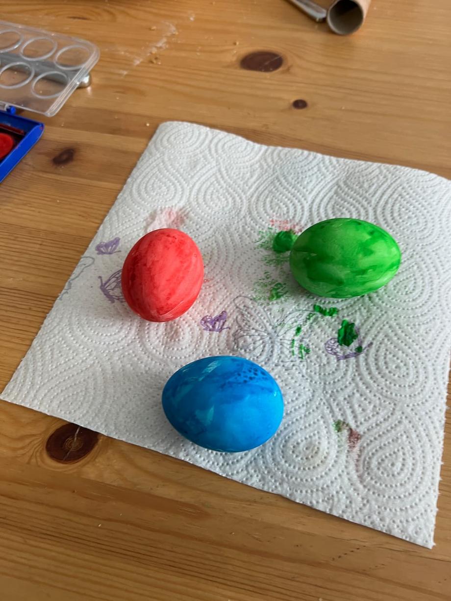 painting easter eggs