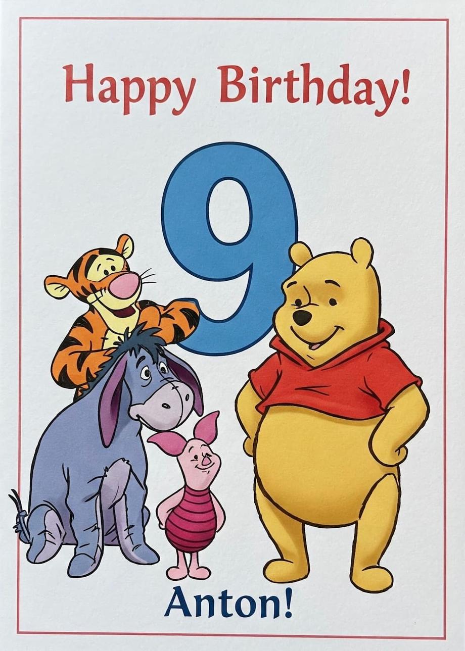 Anton's 9th birthday card