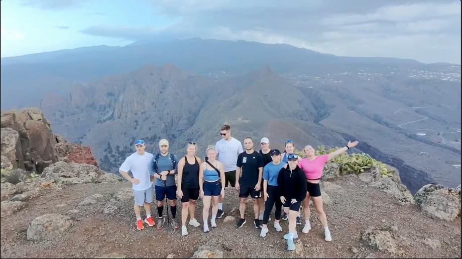 tenerife group pic at the top of the mountain