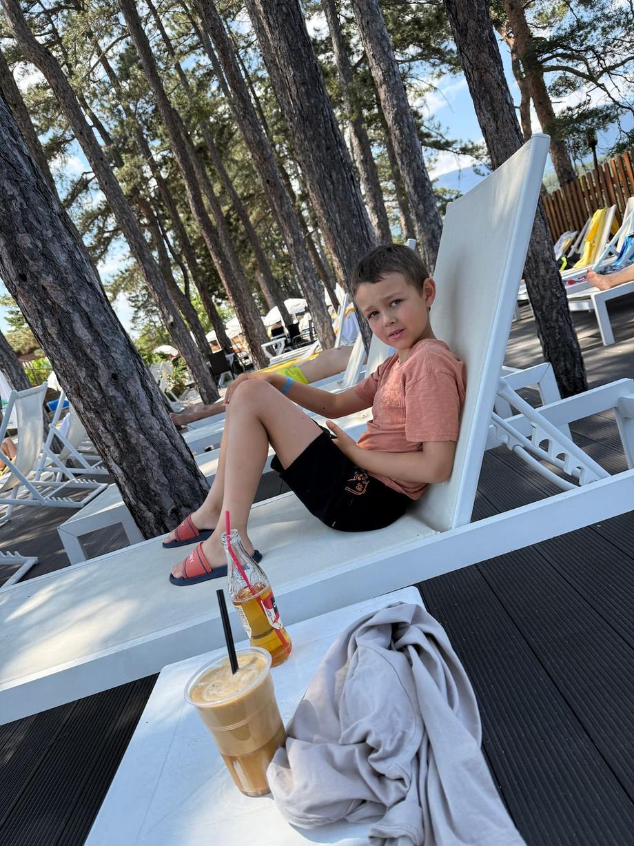 Anton chilling on sunchair